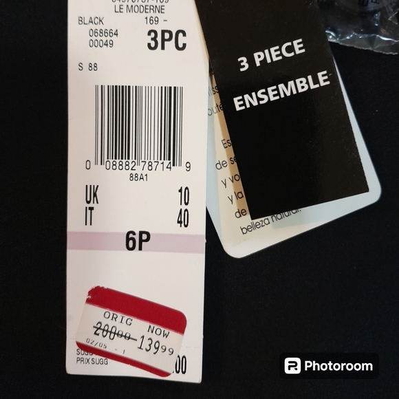 Kasper Silk 3-Piece Suit, NWT, 6P - Picture 3 of 9